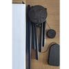 Pine Wood Metal Small 6 Tube Black Indoor and Outdoor Garden Decoration Wind Chime Hanging Decoration