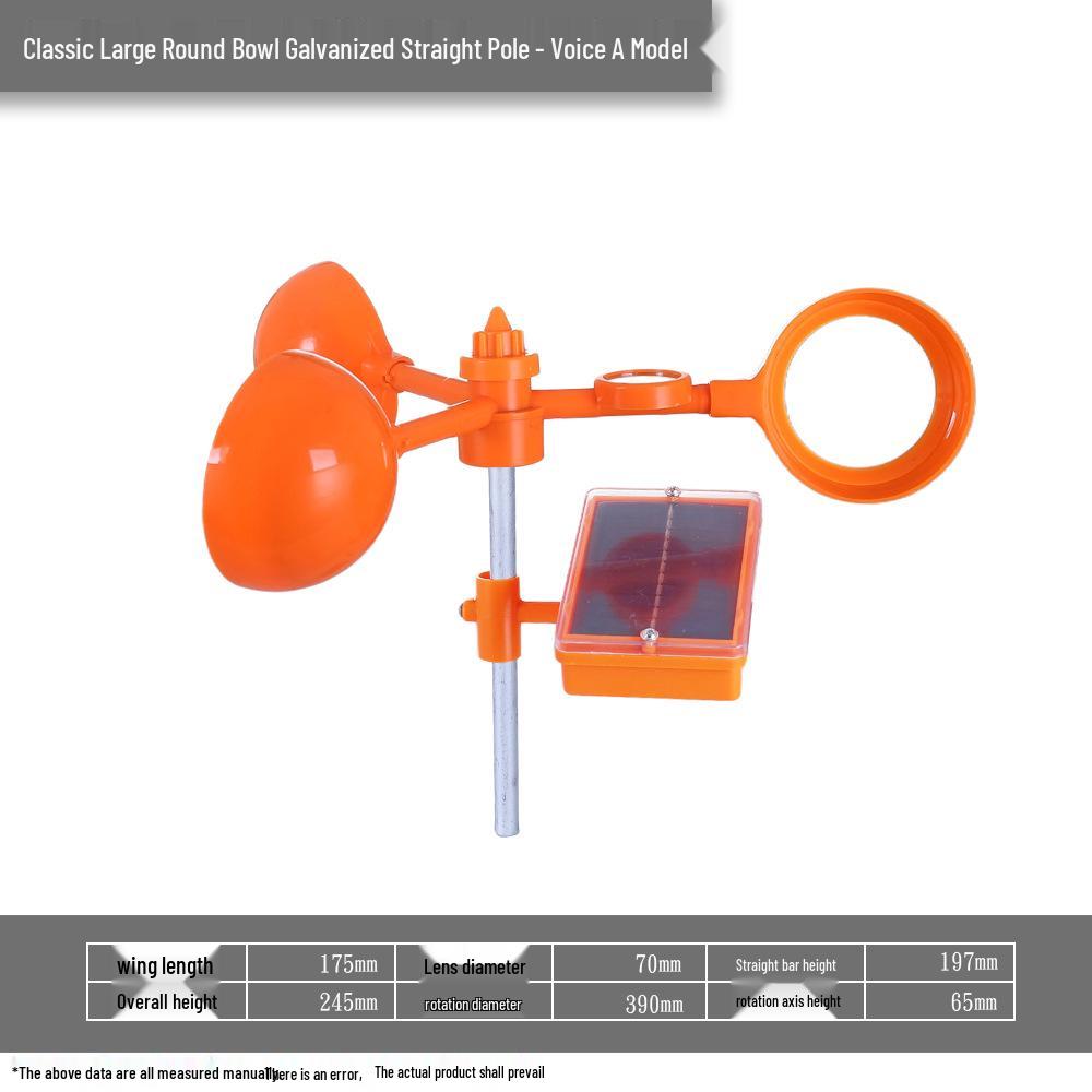 Odblaskowy odstraszacz ptaków zasilany energią słoneczną i wiatrową na farmy zewnętrzne i stawy rybne