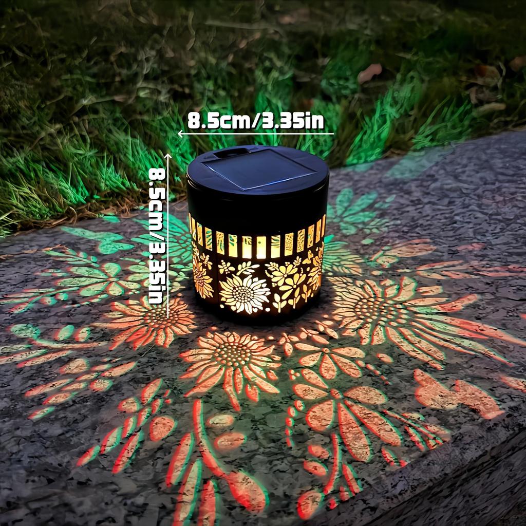 Cross Solar Mandala Sunflower Outdoor Wall Lamp Garden Decoration
