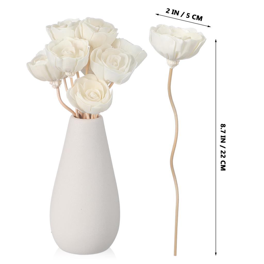 6 Stück Diffusor mit Stäben Ätherisches Öl Aromatherapie Flüchtige Diffusoren für Zuhause Faserblume