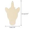 Unpainted Wood Cutout Hanging Ornaments Unicorns Wood Crafts Label Plaques with Rope