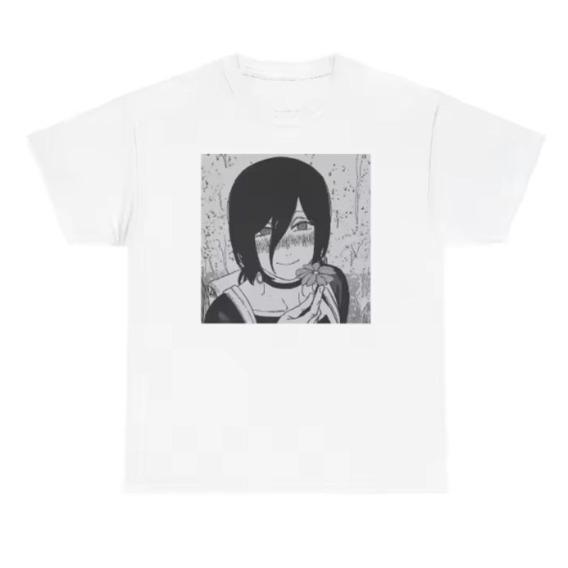 

Summer Unisexs Tshirts Japanese Anime Makima Reze Graphic Clothing Harajuku Y2K Womens Oversized Cotton Tops Tees 4XL