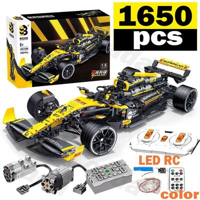 MOC Techniczny JKC7205 Wyścigowy 1:8 Kierowca Wyścigowy 27 Formuła Klocki Budowlane Pilot Oświetlenie Wyścigowy Renault F1 Zabawka Prezent dla Dzieci
