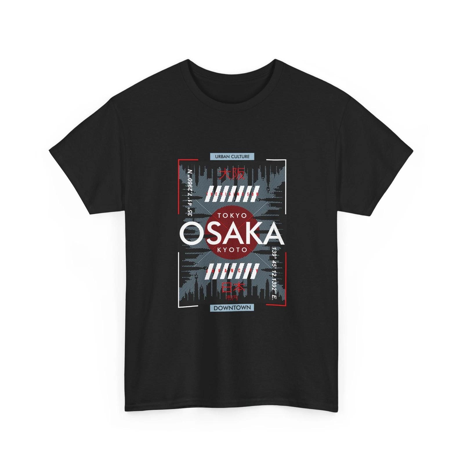 Osaka Tokyo Skyline Graphic Tee | Japanese City Streetwear, Cotton T-Shirt Gift S
