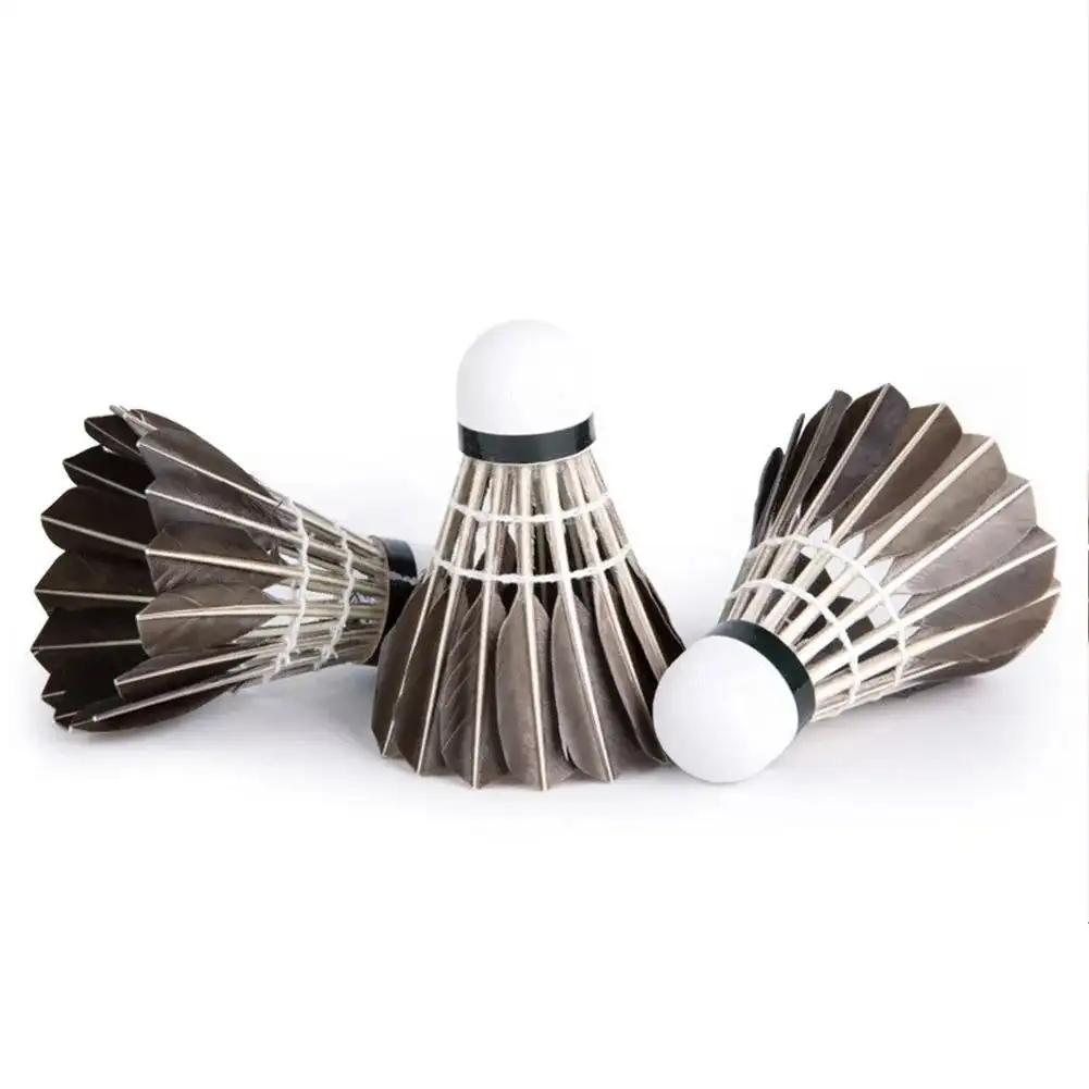 3/6/12Pcs Professional Badminton Shuttlecock Durable Black Goose Feather Badminton Shuttlecock Training Sport Badminton Ball