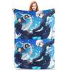 Flannel Throw Blanket Gojo Satoru Anime Jujutsu Kaisen Warm Plush Blankets Soft Bedding for Bed Living Room Home Picnic Couch