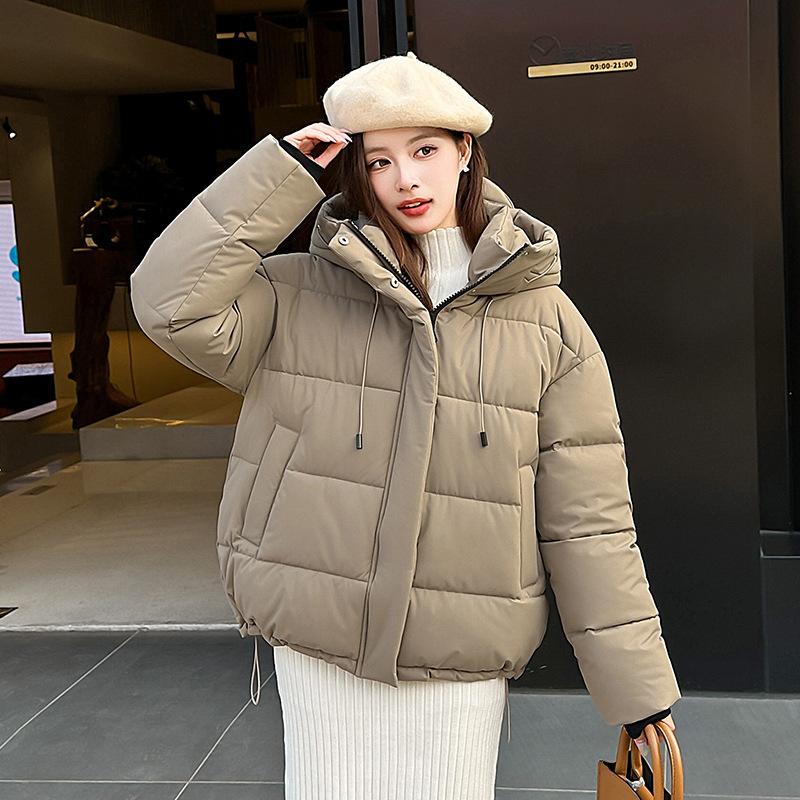 DAFIFY Women's Fashion Casual Fall Winter Solid Color Print Long Sleeve Jackets & Coats Down Coats