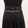 Metal Bow Style Buckle Belt With Circular Embellishments Casual Pants Jeans