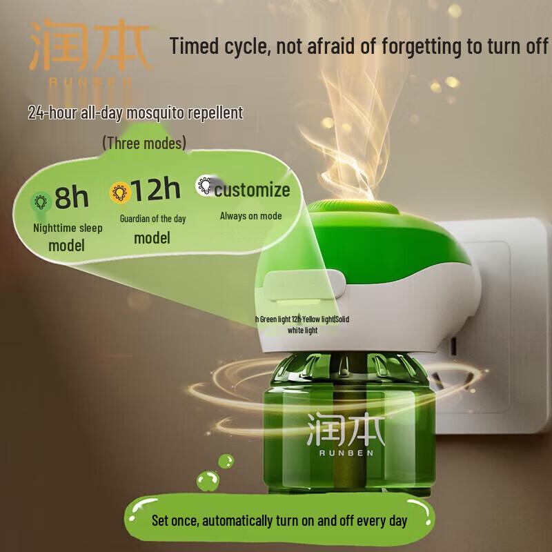 Runben 0.6% Hypoallergenic Mosquito Repellent Liquid Kit