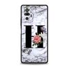 Letters Flower English Marble Phone Case For Xiaomi Redmi Note 14 13 5G 10 11 12 Pro Plus 4G 14C 13C 12C 10C Black Cover