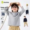 American College Style: Dudu Family Boys' Long-Sleeve Polo Shirt - Trendy Spring 26 Collection
