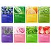 8pcs Face Mask Natural Fruit Plant Moisturizing Oil-Control Blueberry Orange Strawberry Rose Facial Masks Skin Care Cosmetics