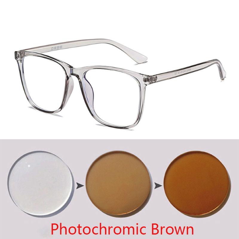 Super Light TR90 Eyeglasses Frame Unisex Glasses Computer Big Square Eyewear 0 -0.5 -1 -1.5 -2 -3 To -6.0