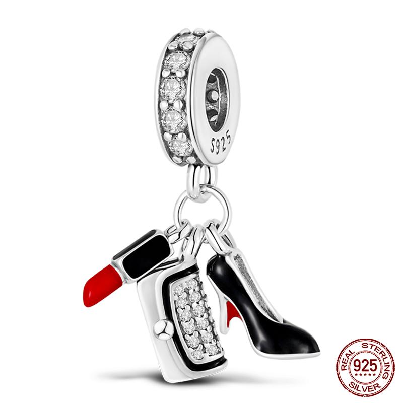 100% Copper Love Strawberry Cherry Red Series Charm Beads For Brand Original Bracelet Diy Fine Jewelry Gift