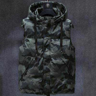 Artı Boyutu L-7XL Sonbahar Kış Erkek Yelek Kapşonlu Yeni Rahat Kolsuz Ceketler Erkekler Için Sıcak Parkas
