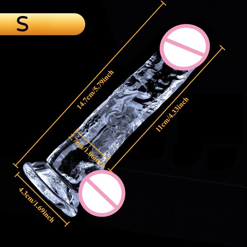 Realistic Soft Dildo for Women Beginner Transparent Penis with Strong Suction Cup Hands-Free Play for Adult Sex Masturbator