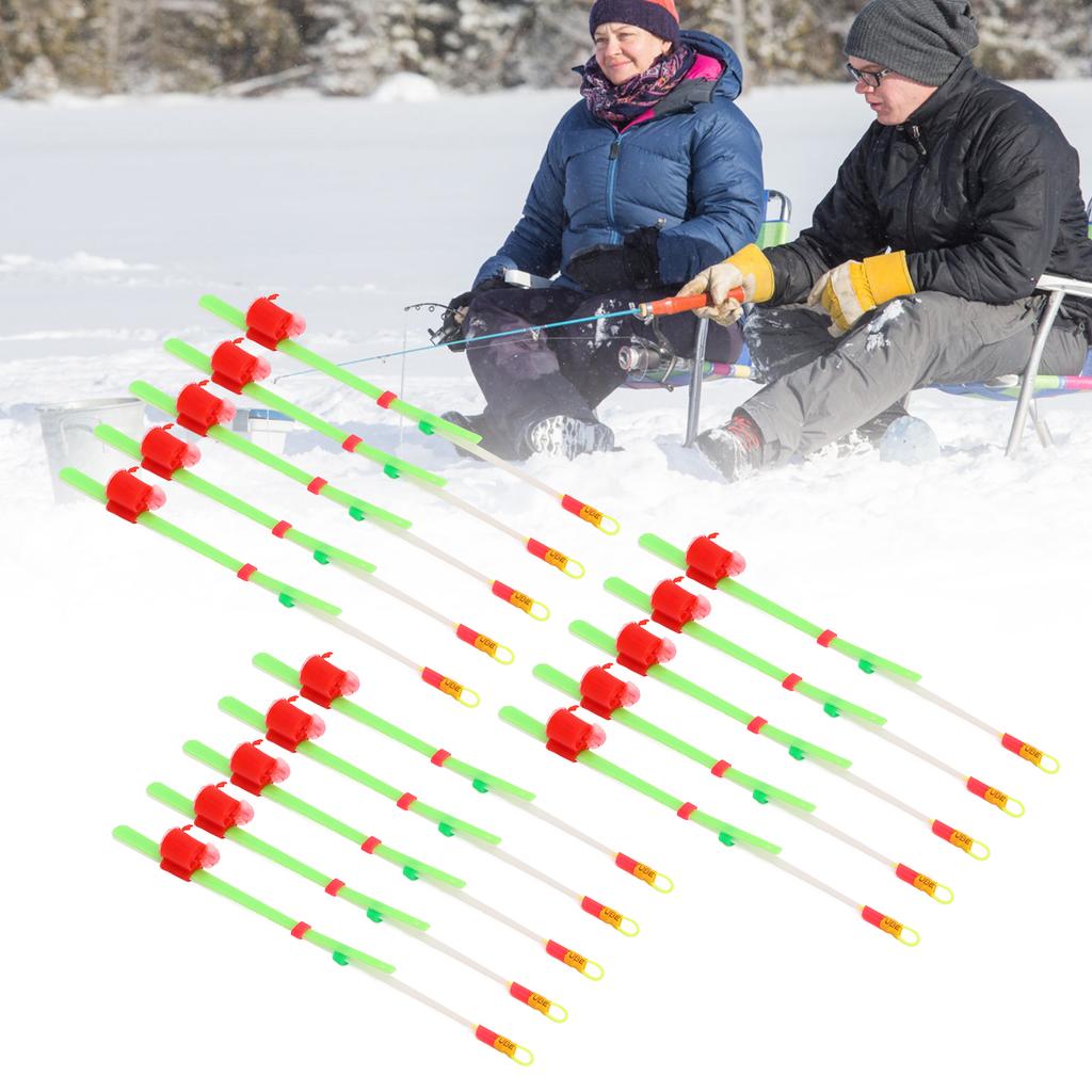 15 Stück Eisangelrute Spitze Winterangelrute Blatt Rutenende Doppelte Verdickung Eisangelzubehör