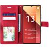Hülle - E.F.CONNECTION - für Xiaomi Redmi Note 13 Pro 4G - Kratzfest - Stoßfest - Kunstleder Rot