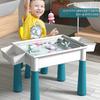 Multifunctional Children's Tables and Chairs Set of Toddler Puzzle Blocks Assembled Toys Blocks Children's Dining Table