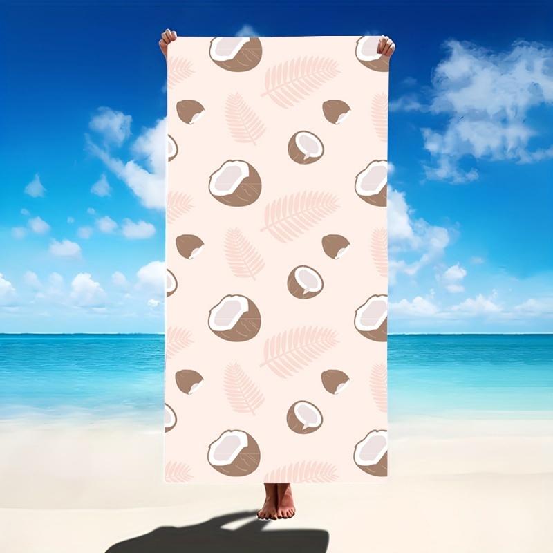 Cartoon Watermelon Cherry Fruit Print Beach Towel Sand Free Quick Drying Soft Beach Blanket Summer Holiday Travel Beach Towel