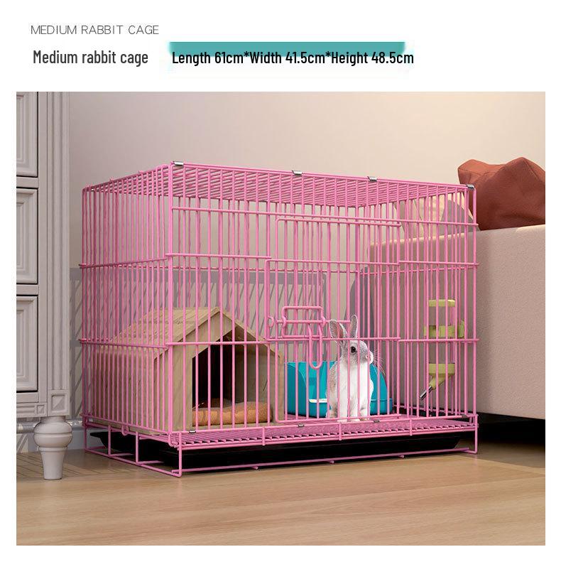 Large Indoor Rabbit Cage with Automatic Manure Cleaning for Household Use