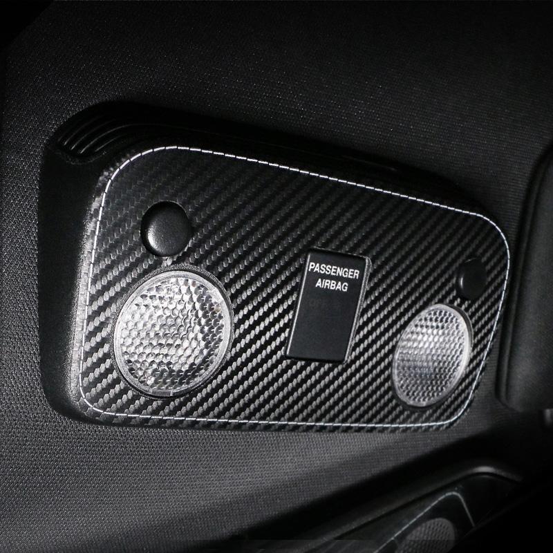 For Ford Mustang GT 2015-2025 Made of Alcantara Roof Front Reading Light Panel Trim Sticker Car Interior Tuning Accessories