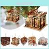 Creative Acrylic Christmas Tree Car Decoration Vintage Style Bookstore Shelf Ornament