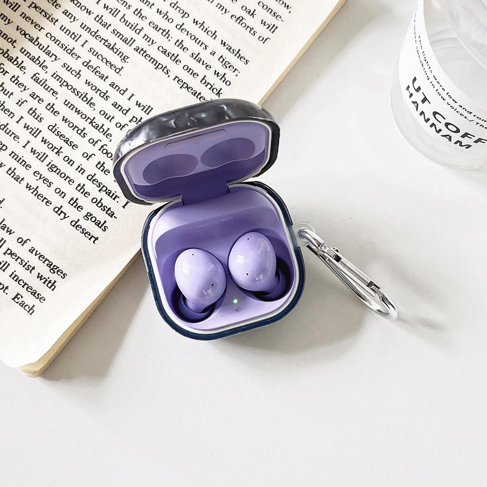 Glitter Dream Purple Shell Protective Case For Samsung Galaxy Buds Pro/Live Soft Silicone Earphone Case for Galaxy Buds 2 Cover