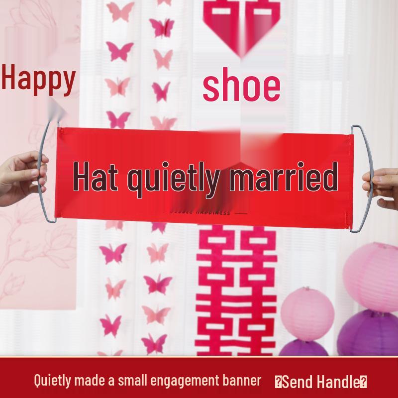 Hand-Drawn Wedding Photo Props Banner for Bride and Bridesmaids Engagement Game