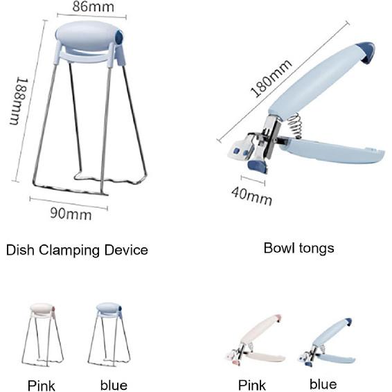 Plate Gripper, Anti-scalding Bowl Clamp, Stainless Steel Hot Bowl Dish Pan Clip, Kitchen Plate Retriever Tongs for Kitchen Home Restaurant Cooking