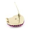 Excellent CHANEL Brooch COCO Mark Heart-shaped Tweed pink Women B22K AB9496 Used