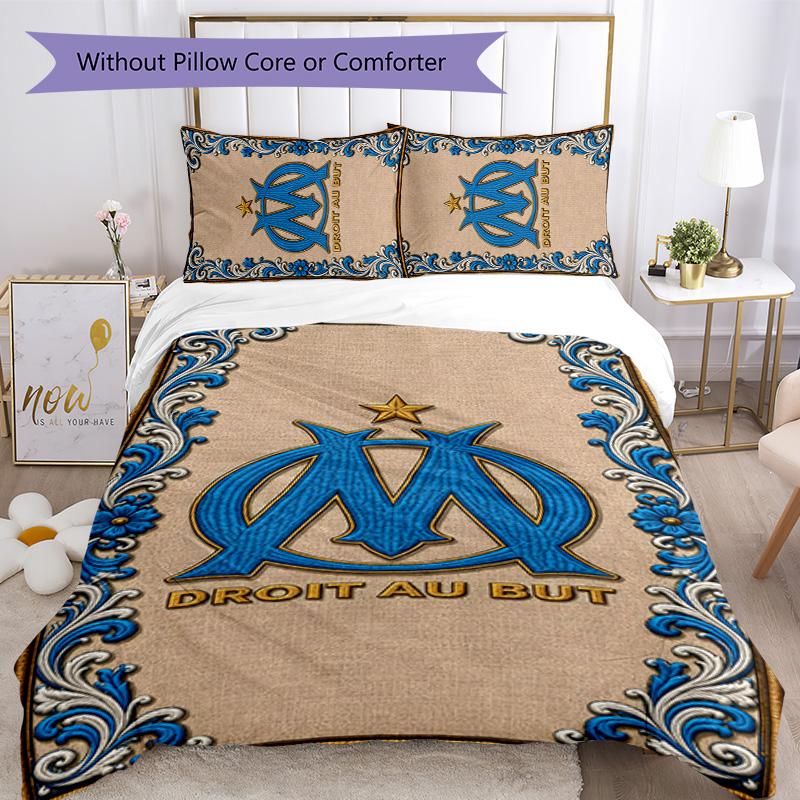 Marseilles 3pcs Bedding Set Duvet Cover Closure Includes 1 Duvet Cover & 2 Pillowcases for All Seasons Bedroom Home Dorm Decor