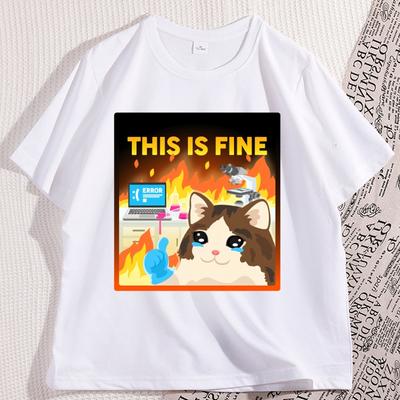 This Is Fine Tshirt Funny Science T Shirt Biology Geek Laboratory Scientist Tshirt Chemistry Teacher Gift Clothes Tee