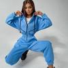 Mono de manga larga con cremallera para mujer, ropa deportiva de otoño, chándal informal de invierno, sudaderas con capucha de moda