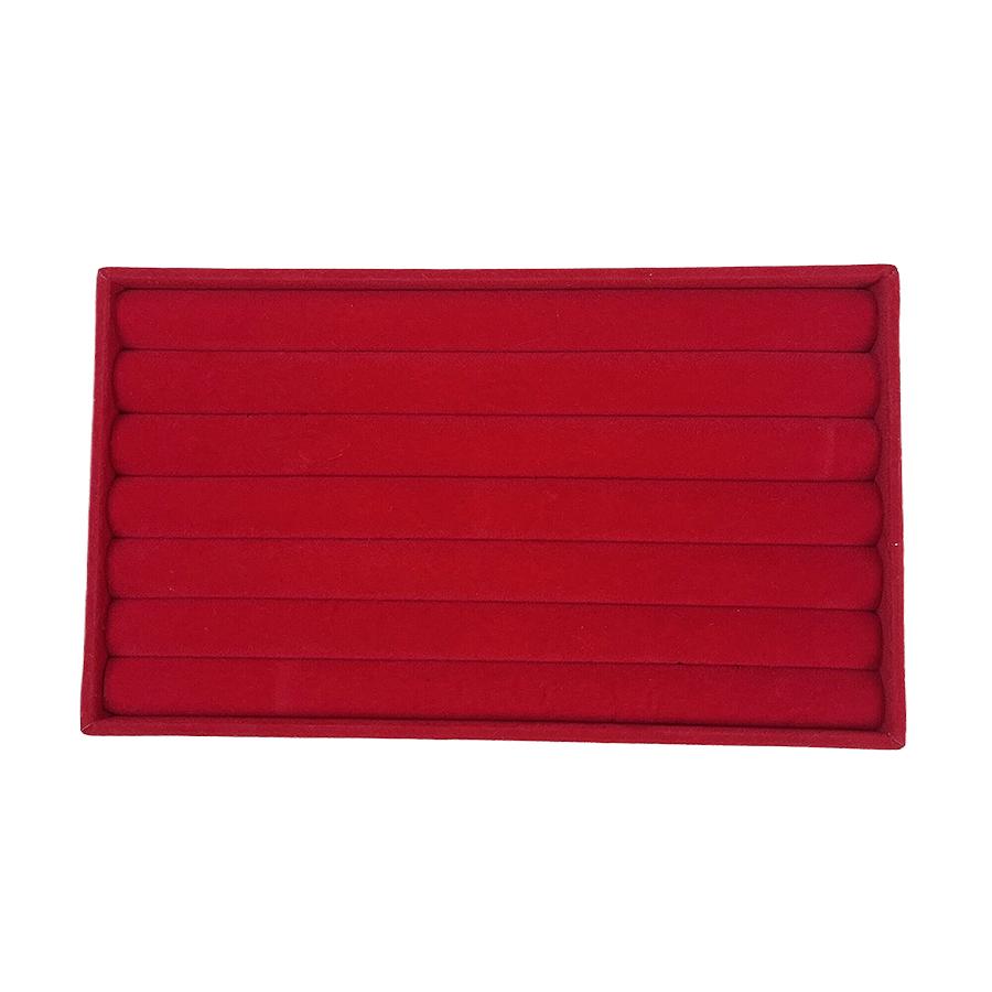 1PC, Flocking Jewelry Box Jewelry Tray, Color: red