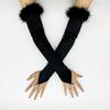 Long Satined Gloves Fingerless Operas Gloves Breathable and Comfortable Arm Sleeves for Formal Occasion 1920s Costume Props