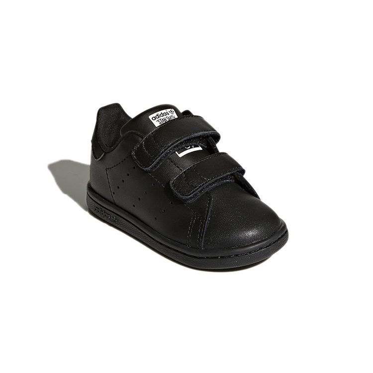 Adidas Originals Stan Smith Casual Sneakers Durable Low-Top Walking Shoes Baby Sneakers Obsidian-Black BZ0524