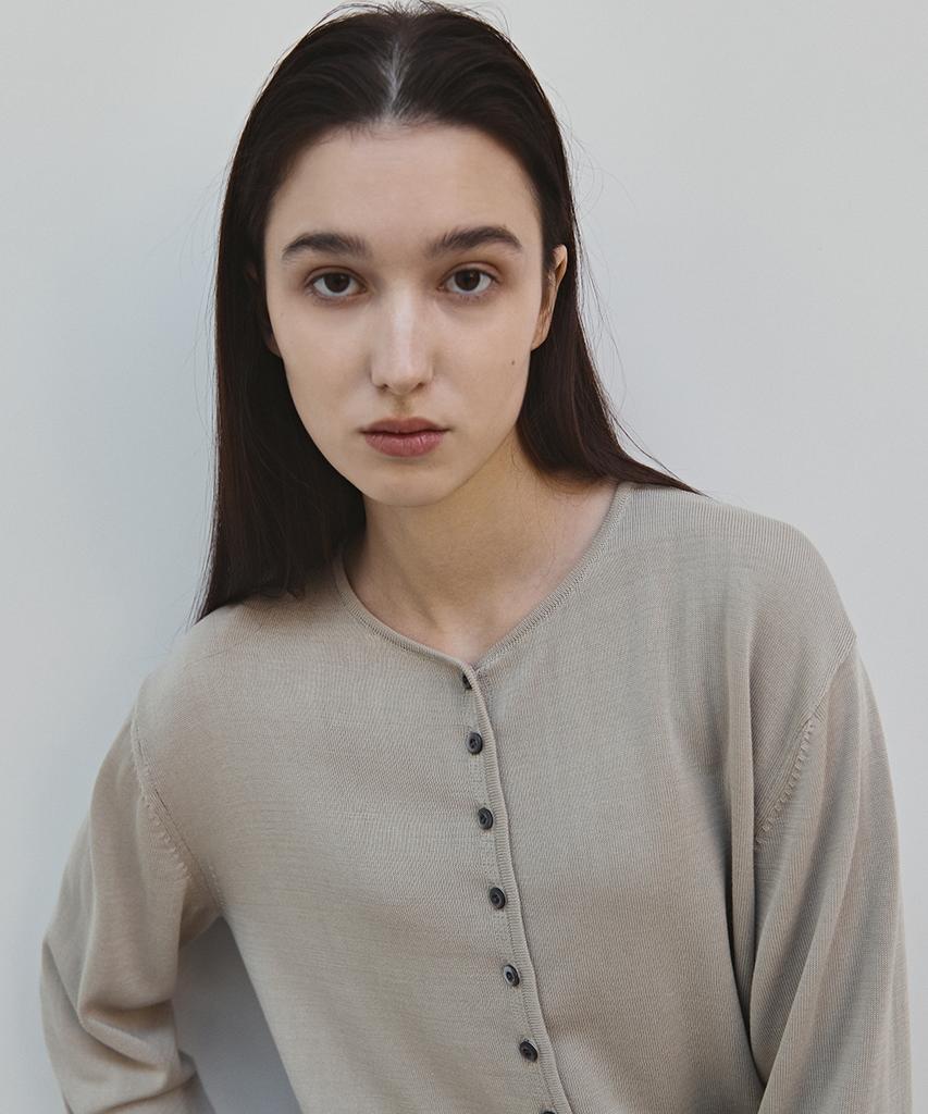 Leopeusaideuhwaiteulabel Petite Button Cardigan Greige