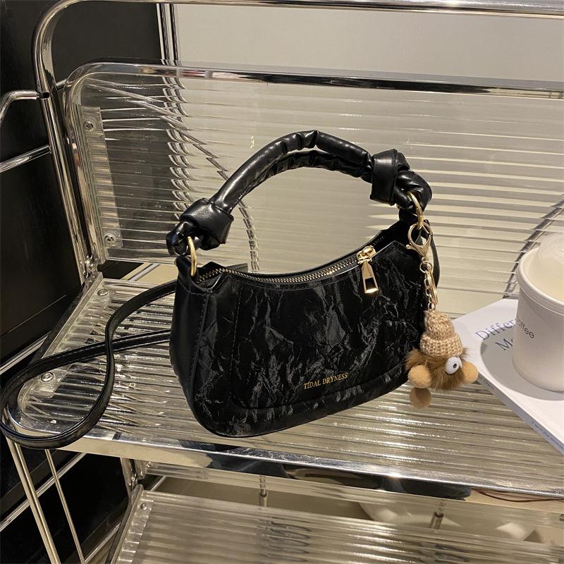 Temperament Simple and Fashionable Korean Version Handbag 2025 Spring New Versatile Ins Shoulder Messenger Bag Small Square Bag Women