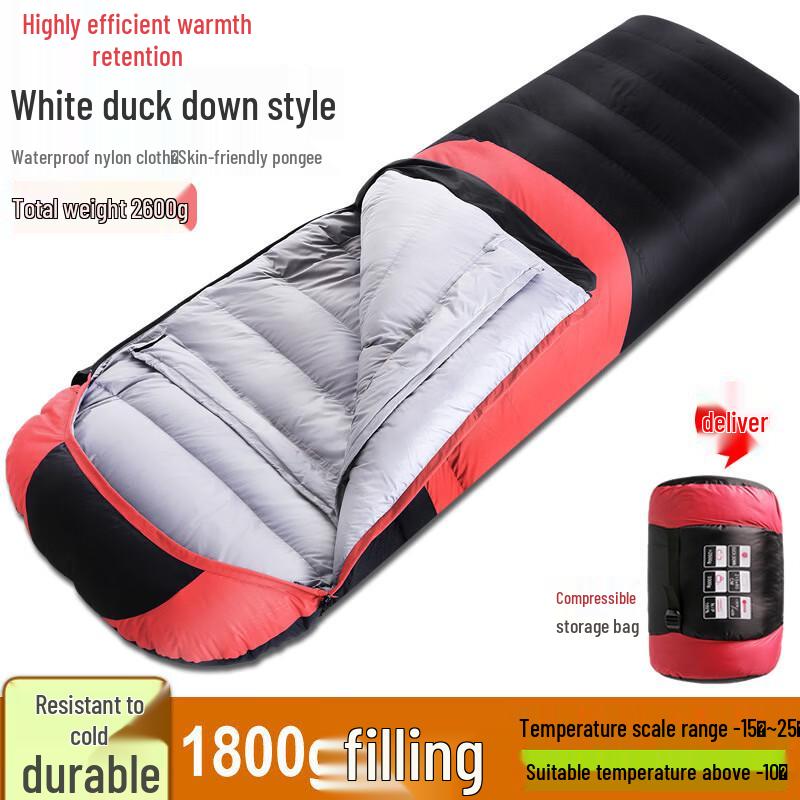 Zushuo Outdoor Adult White Duck Down Sleeping Bag