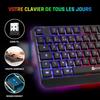 Klim chroma clavier sans fil gamer azerty français + durable, ergonomique, waterproof, silencieux, rétroéclairé - pc ps4 ps5 mac