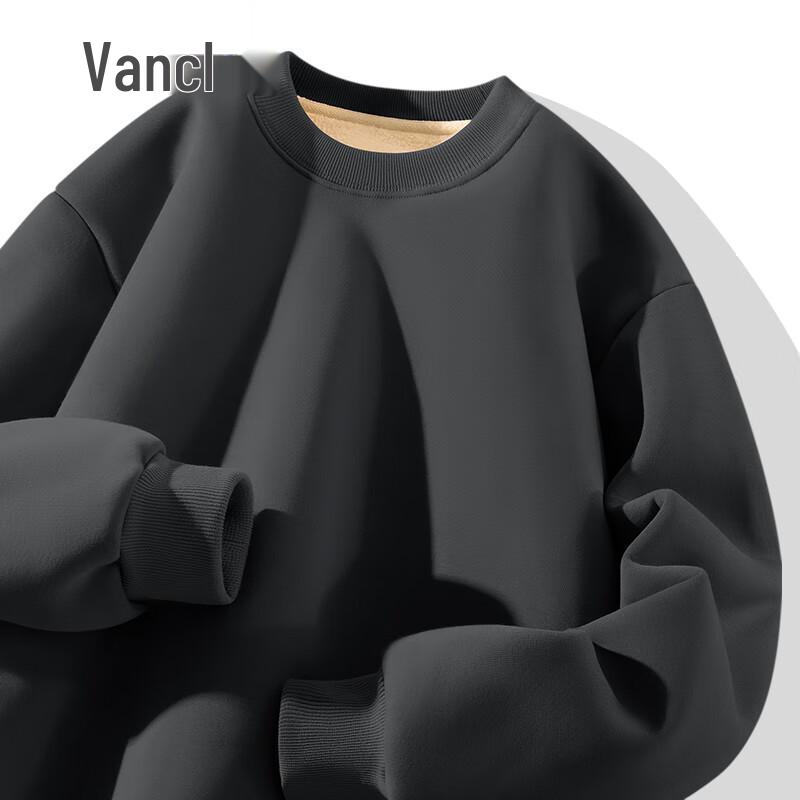 VANCL Men's Sherpa Fleece Crewneck Sweatshirt