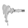 Metal Heart Hair Pin Sweet and Cool Style Silver Heart Design Girl Barrette Hair Side Clip for Decoration