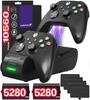Fosmon Dual 2 Max Charging Stand for Xbox Series Xbox S Elite and a Charger Place and Charge Charge Two Controllers with Two 2200mAh Rechargeable