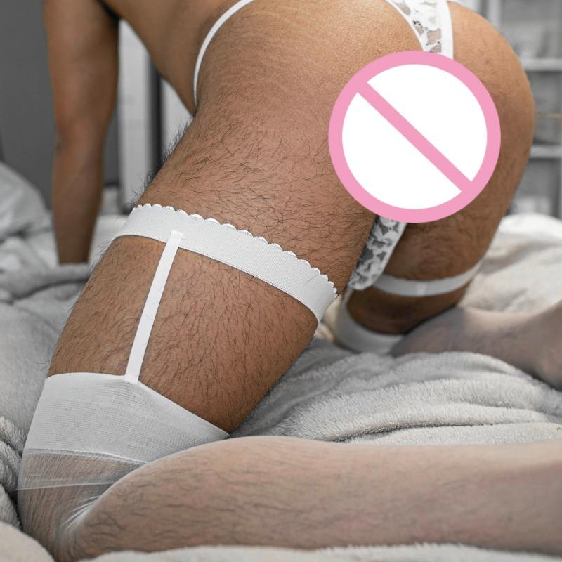 Men's Tube Stockings Transparent Hosiery Male Lingerie Fetish Club Wear sissy Clothes gay man stockings sexy hombre medias