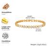 Cubic Zirconia Tennis Bracelet for Women, 18K Gold Plated Stainless Steel CZ Chain, Bridesmaid Zircon Non Tarnish