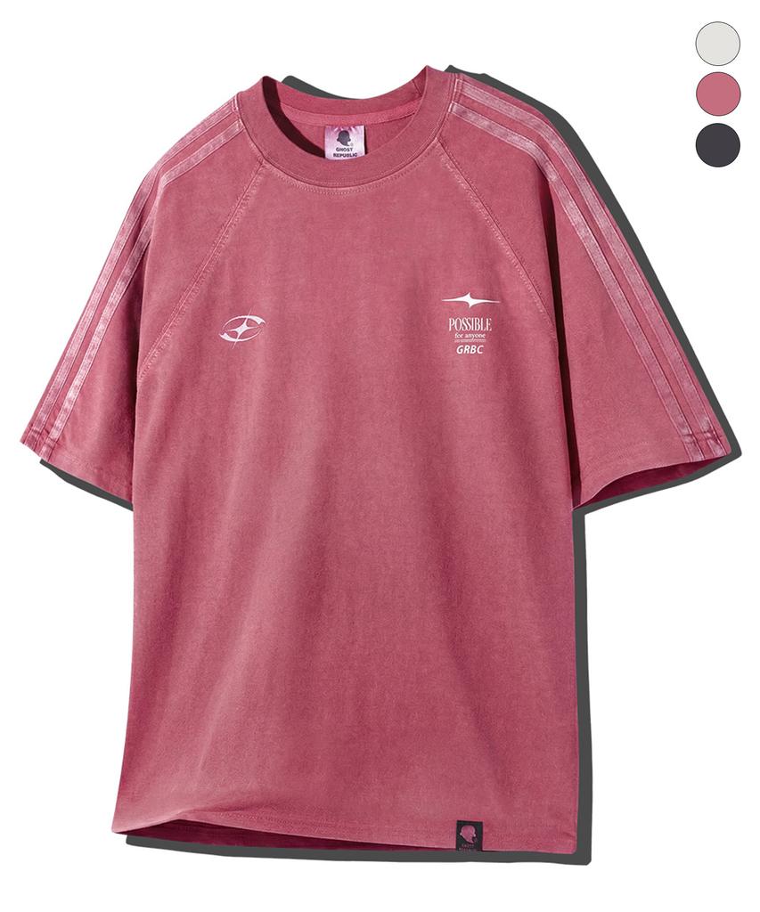 GHOST REPUBLIC Pigment Raglan Track Short Sleeve Tee 3 Colors Gt-371