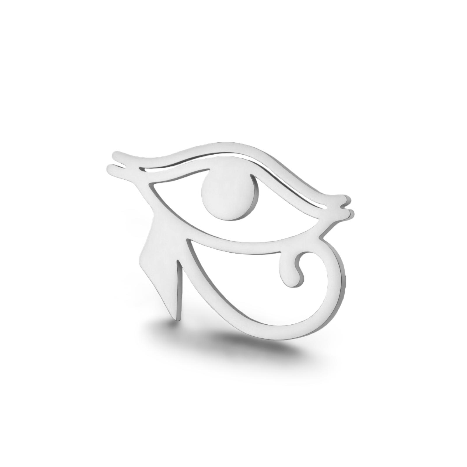 

LIKGREAT Eye of Horus Brooch Egyptian Pin Ancient Egypt Protection Symbol Stainless Steel Jewelry Gift Lapel Hat Bag Pins