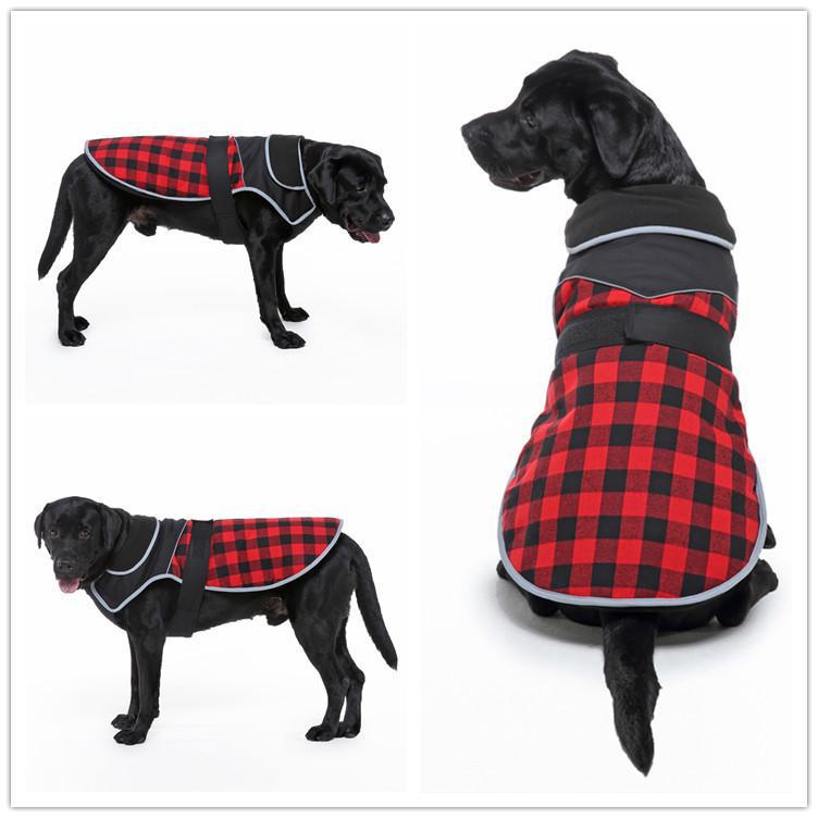 Meiqi Reflective Winter Jacket for Large Dogs - Pet Coat for Shiba Inu & Golden Retriever