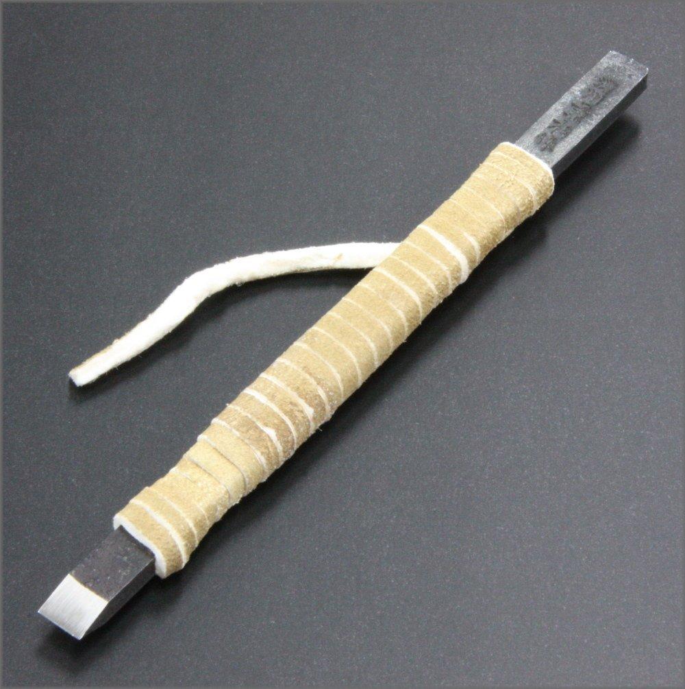 

Kobaido Seal Engraving Leather Double 8mm in Knife, Square, Wrapped, Edged, [Made Japan]